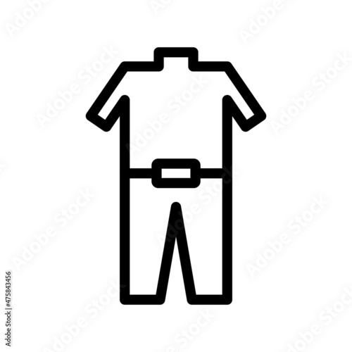 Wetsuit Line Vector Icon Design