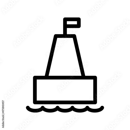 Buoy Line Vector Icon Design