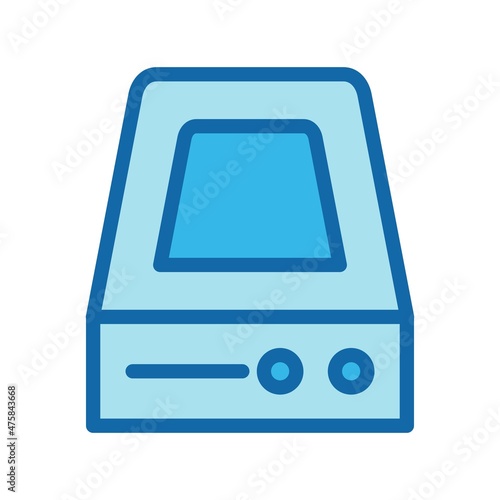 Hood Line Filled Blue Vector Icon Design