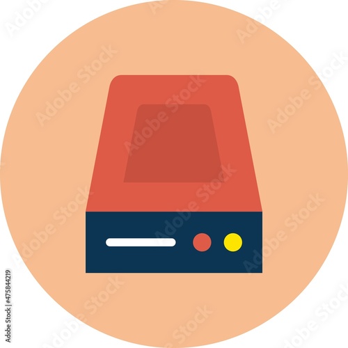 Hood Flat Circle Vector Icon Design