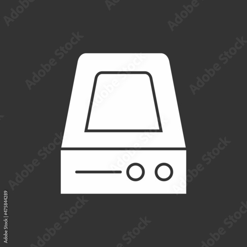 Hood Glyph Inverted Vector Icon Design