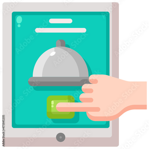 online order flat icon