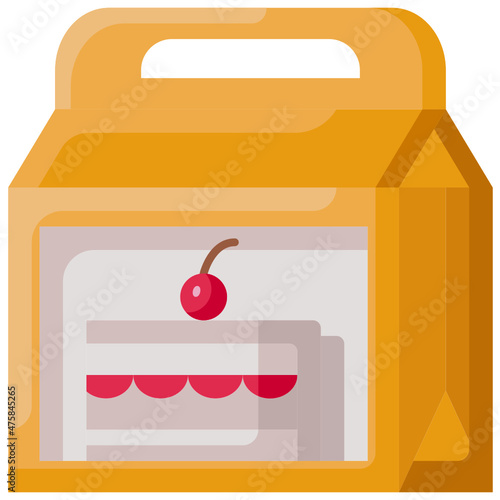 take away flat icon