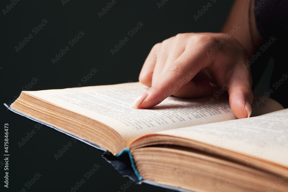Fototapeta premium young woman reading a book