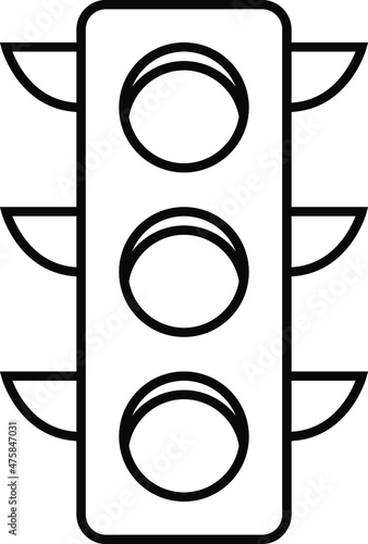 Traffic lights vector line icon. Pixel perfect illustration for logo, website, mobile app and other designs isolated on white background.