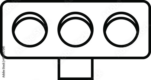 Traffic lights vector line icon. Pixel perfect illustration for logo, website, mobile app and other designs isolated on white background.