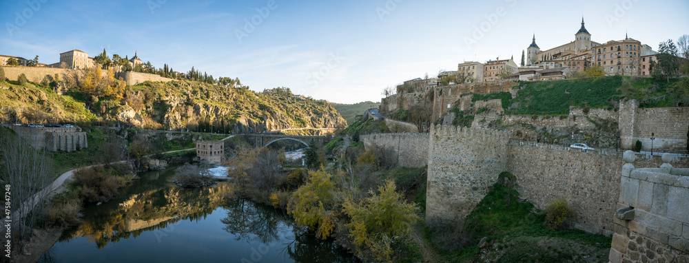 panoramic view of the old town of Toledo in Spain