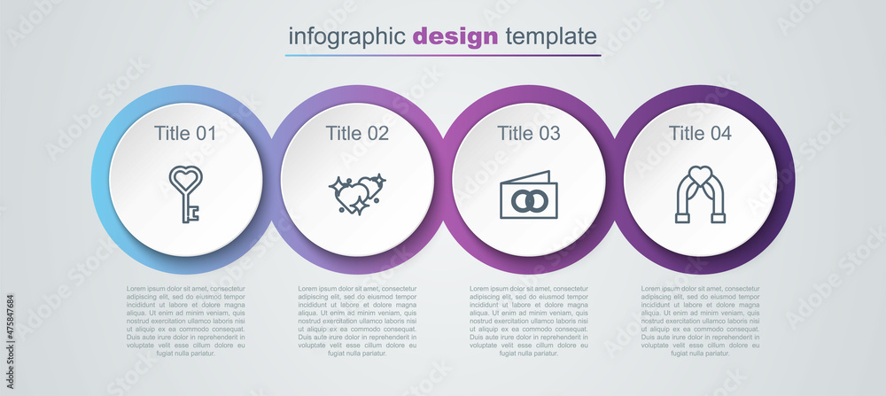 Set line Key in heart shape, Two Linked Hearts, Greeting card and Wedding arch. Business infographic template. Vector Set line Key in heart shape, Two Linked Hearts, Greeting card and Wedding arch. Business infographic template. Vector