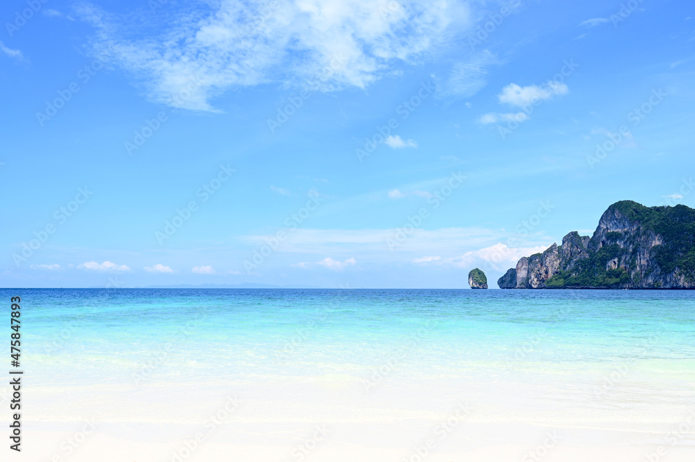 beautiful white beach Phuket Island, Thailand