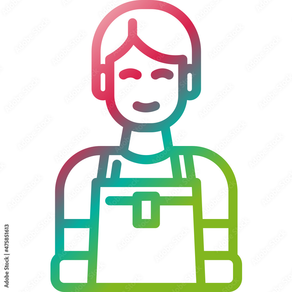 delivery man gradient icon