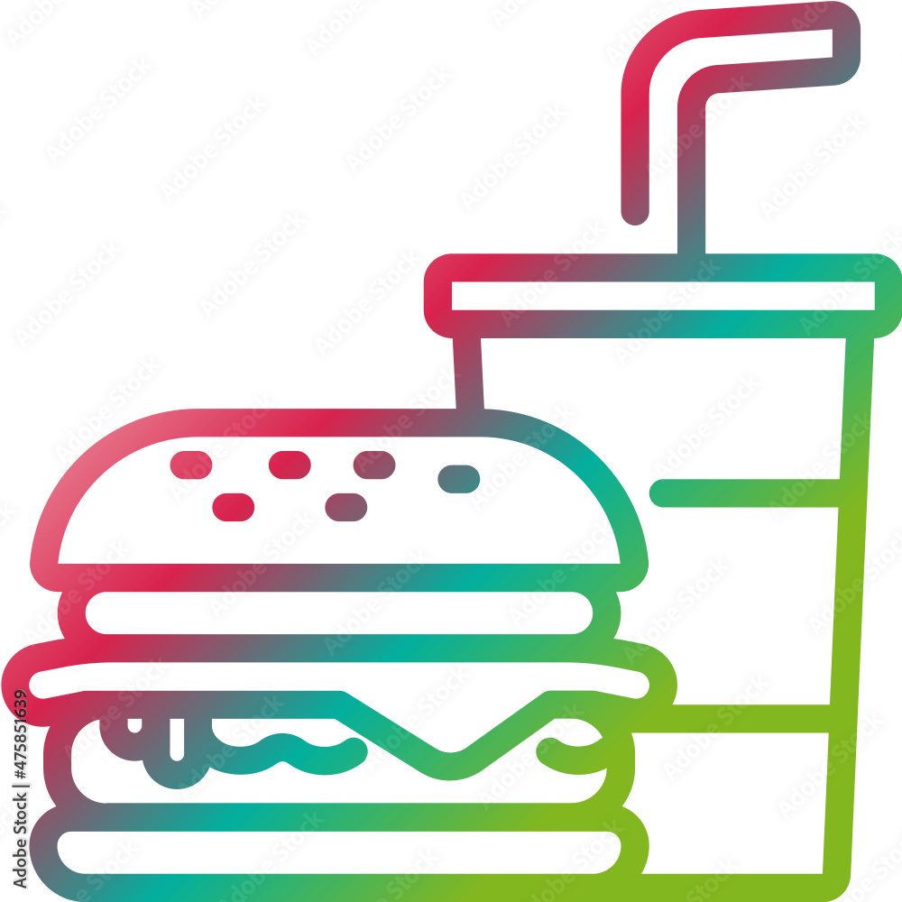 fast food gradient icon fast food gradient icon
