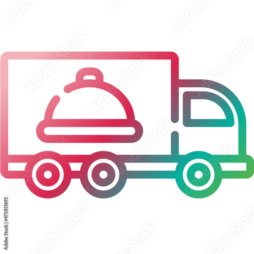 food truck gradient icon