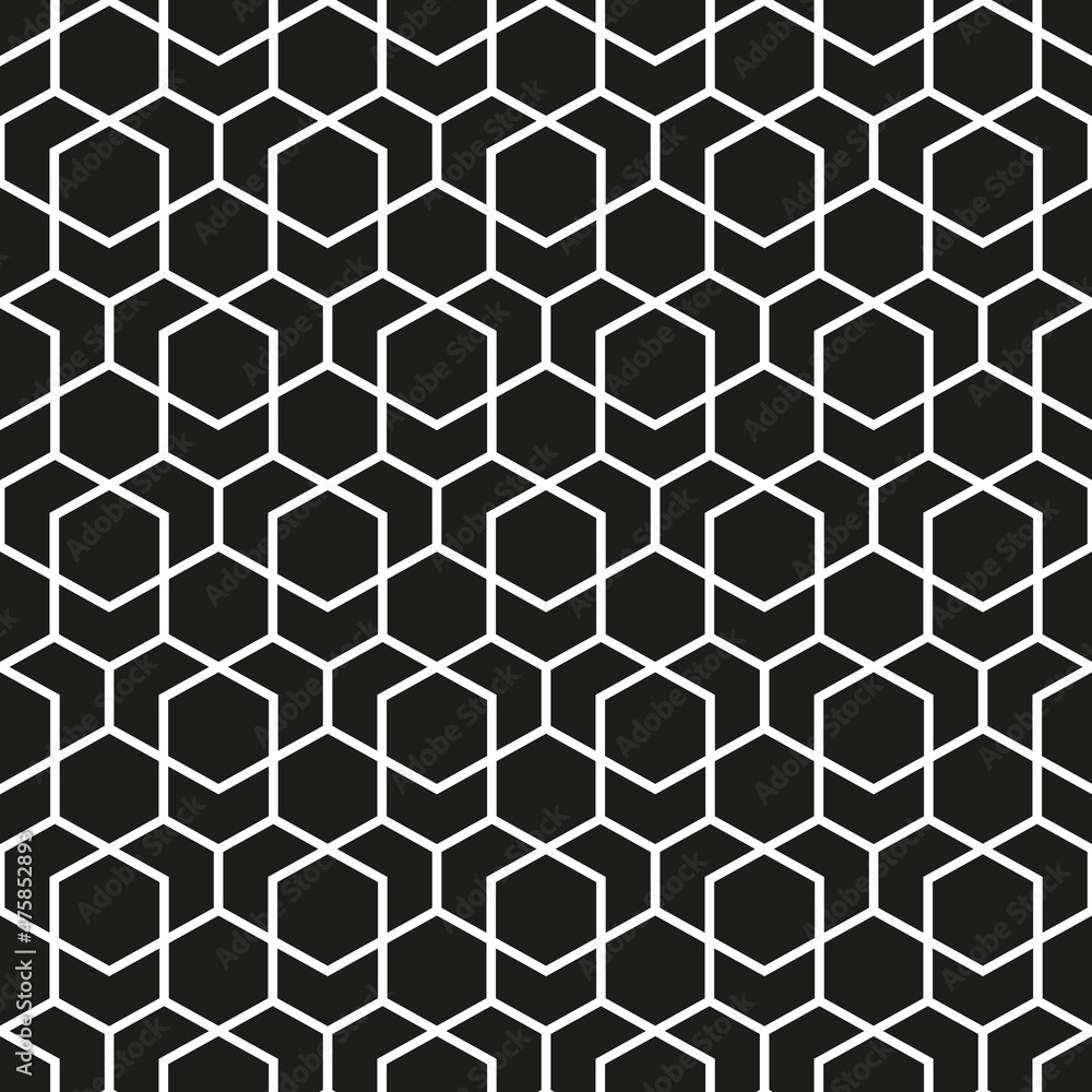Seamless hexagonal mesh abstract geometric pattern background Seamless hexagonal mesh abstract geometric pattern background