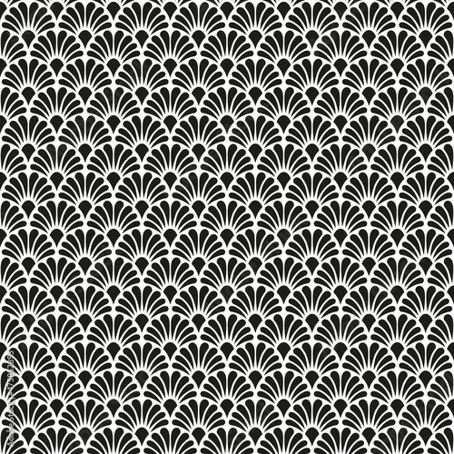 Seamless Art Deco scallop pattern background
