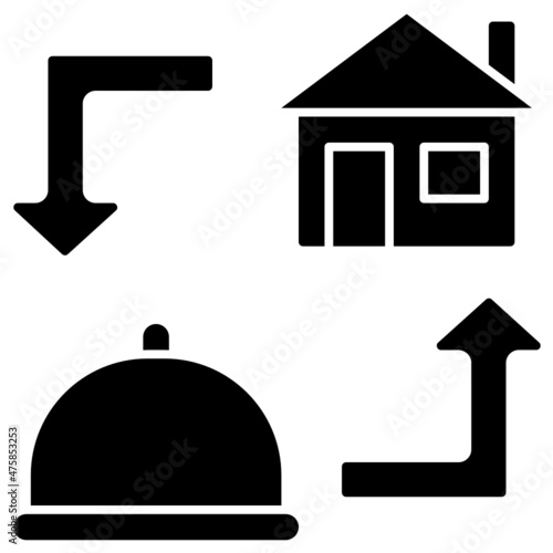 food delivery solid icon