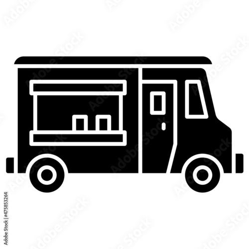 food truck solid icon