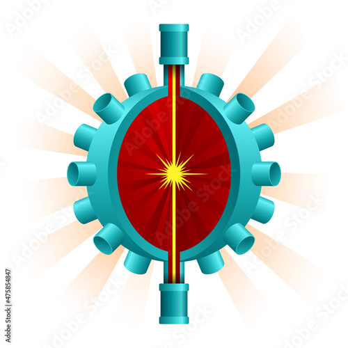 Laser-based thermal nuclear reactor - 3D icon