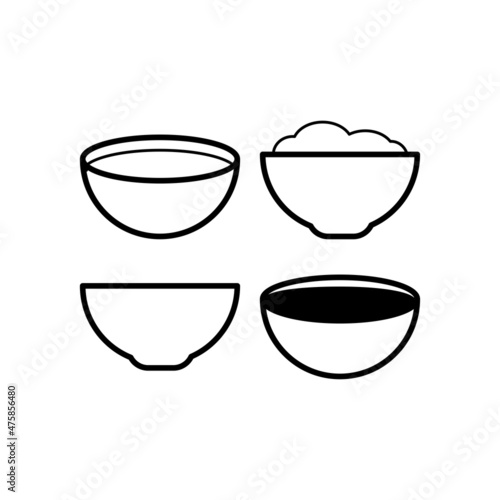 Bowl line icon