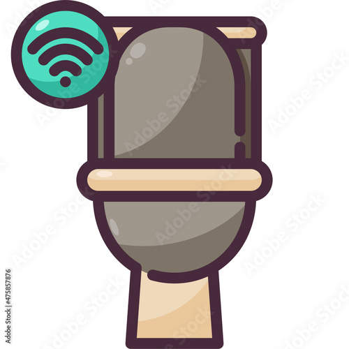 toilet line icon