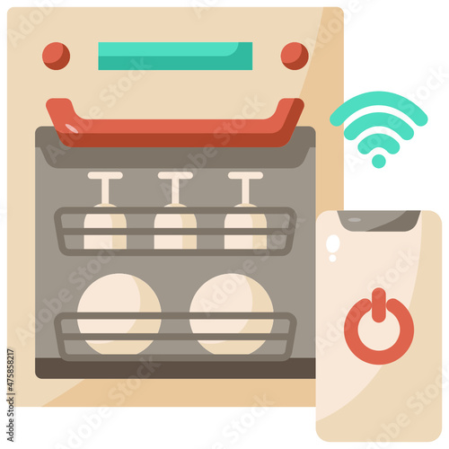 dishwasher flat icon