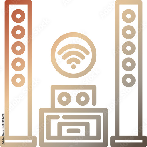 home theater gradient icon