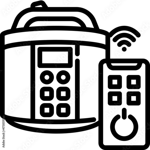 rice cooker line icon