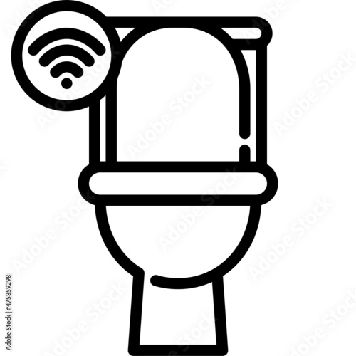 toilet line icon