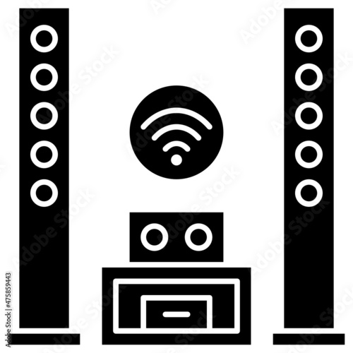 home theater solid icon