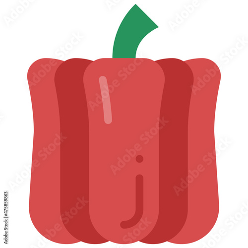 bell pepper flat icon