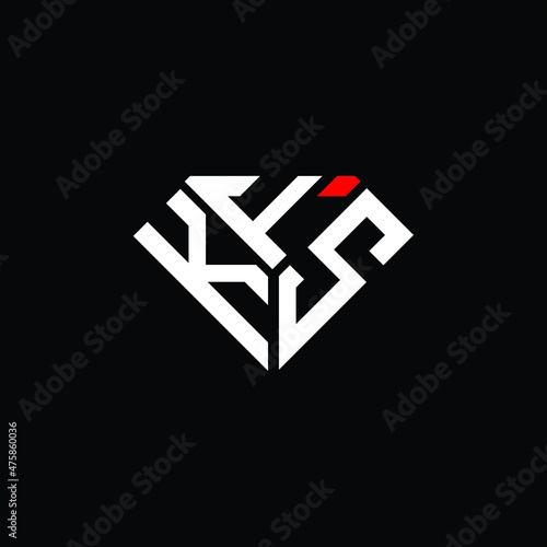 KFS letter logo creative design. KFS unique design photo