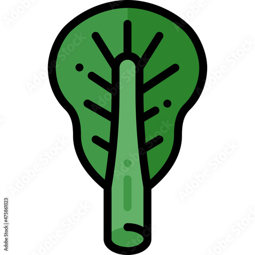 spinach filled outline icon