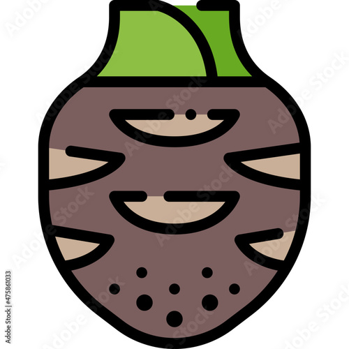 taro filled outline icon