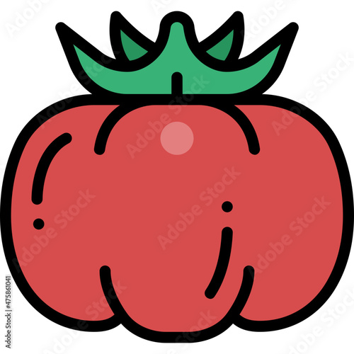 tomato filled outline icon
