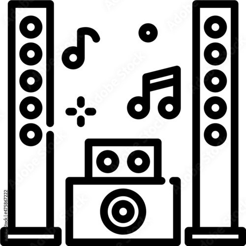 speaker line icon photo