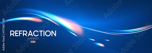 Morion light effect. Shining magic background. Transparent refraction elements