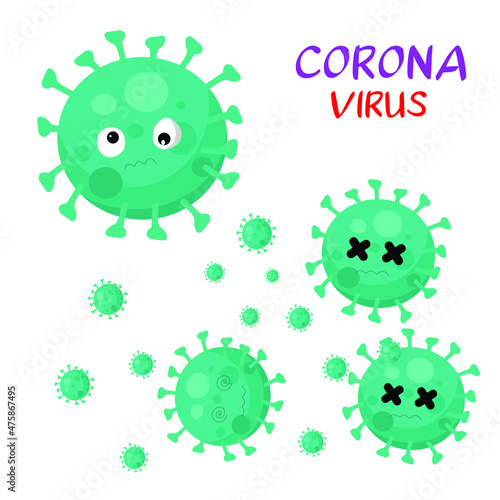 corona virus background. Omicron Varian. Desease Syndrome. Pandemic element. Editable Vector. EPS10