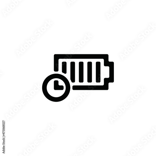 Long life battery icon isolated on white background