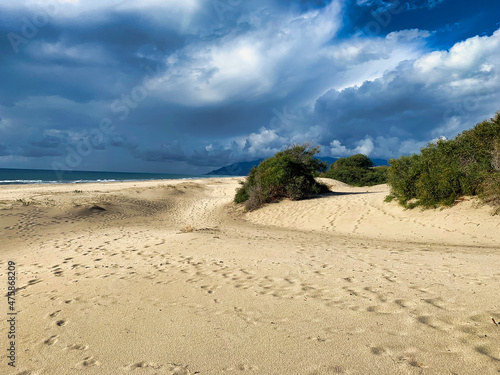 Obraz na płótnie sand dunes and sky of Patara Beach, Antalya, Turkey w salonie