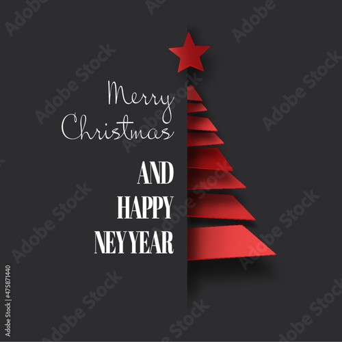 merry christmas card/tree