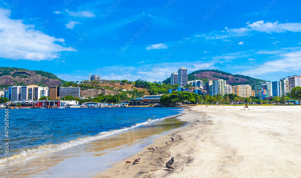 Fototapeta premium Botafogo Beach Flamengo Urca cityscape panorama Rio de Janeiro Brazil.