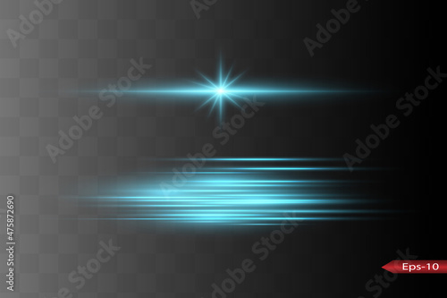 Billede på lærred Abstract blue laser beam