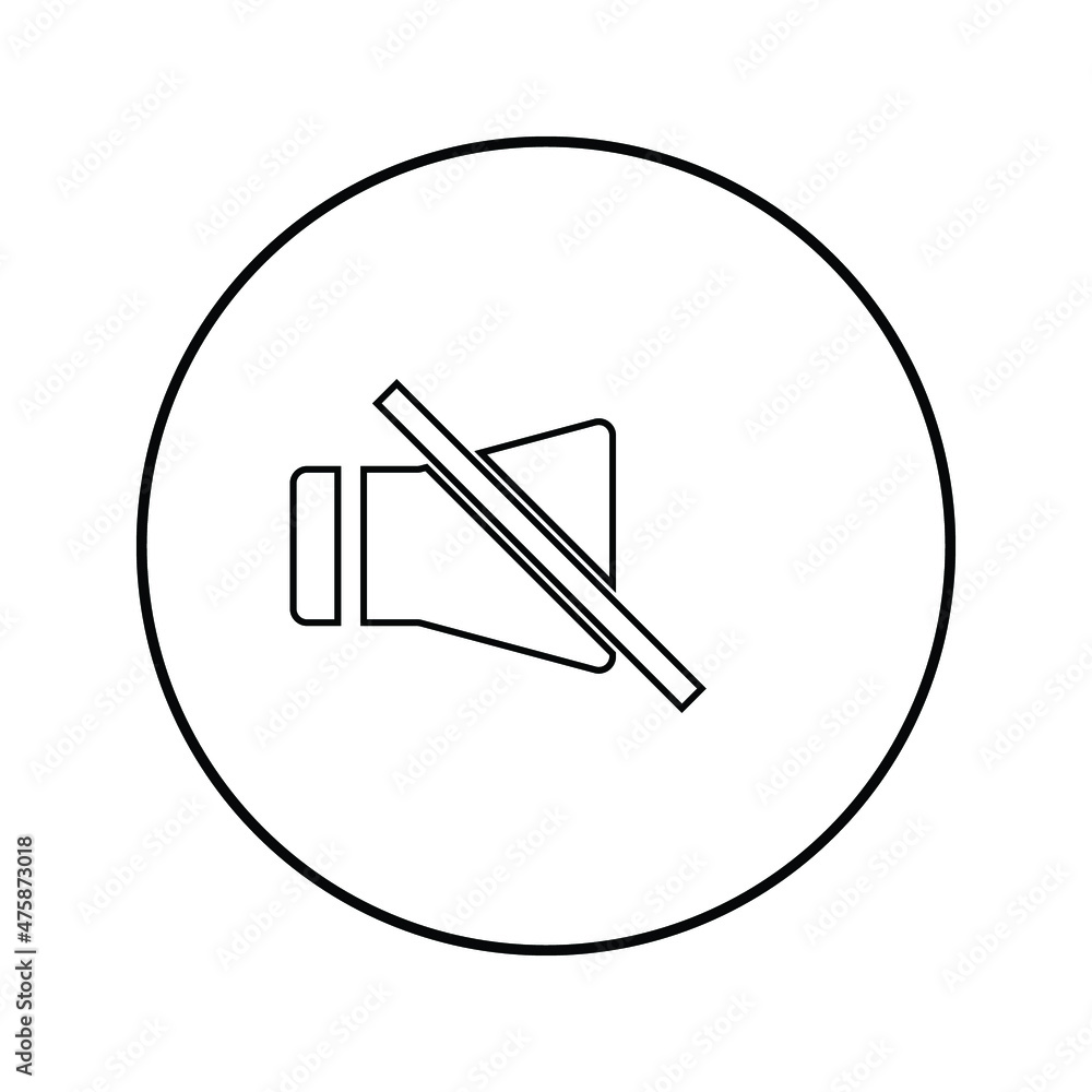 Sound Off Icon Vector. Speaker icon vector. Sound volume mute. Loudspeaker icon vector.