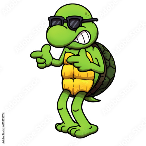 Turtle top with sunglasses