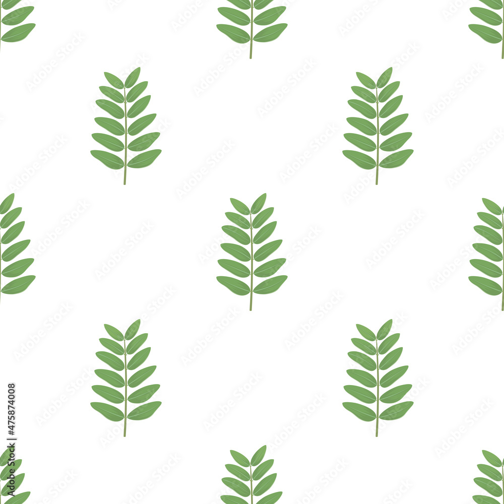 vector seamless pattern with gokshura tribulus leaves vector seamless pattern with gokshura tribulus leaves