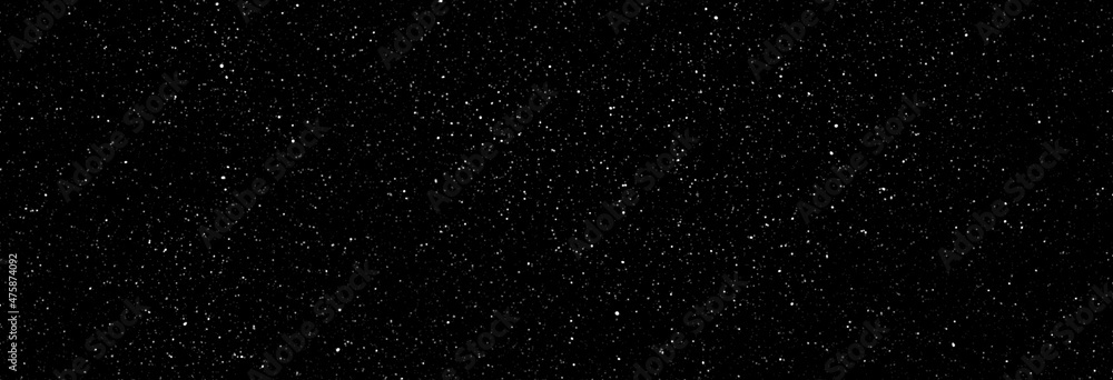Night black starry sky horizontal background banner