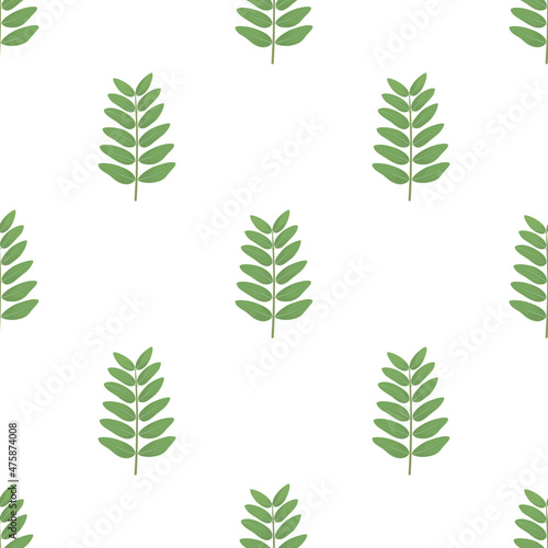 vector seamless pattern with gokshura tribulus leaves
