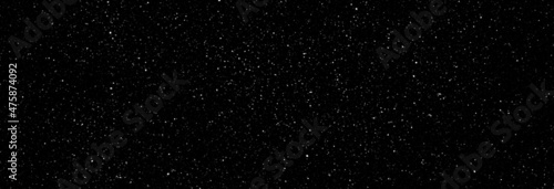 Night black starry sky horizontal background banner