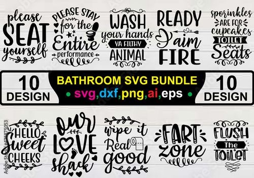 bathroom svg bundle