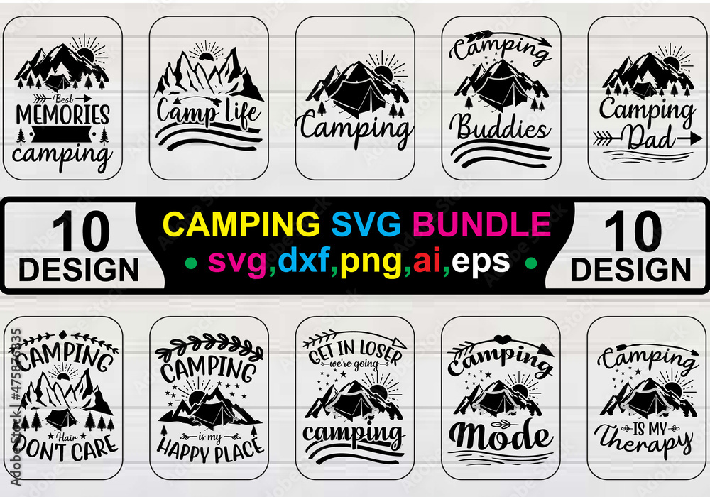 camping  svg bundle