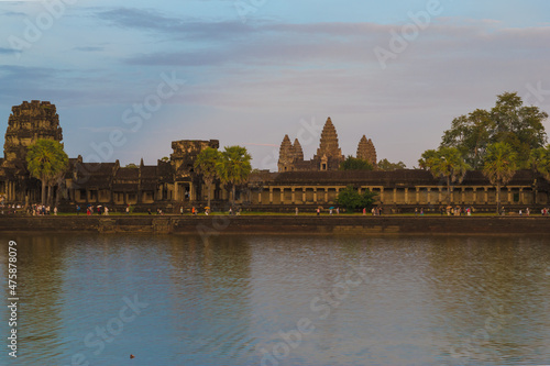 Angkor Wat, Siem Reap, Cambodia - a beautiful view of the most famous Khmer temple in Cambodia by the sunset © Bernard Barroso